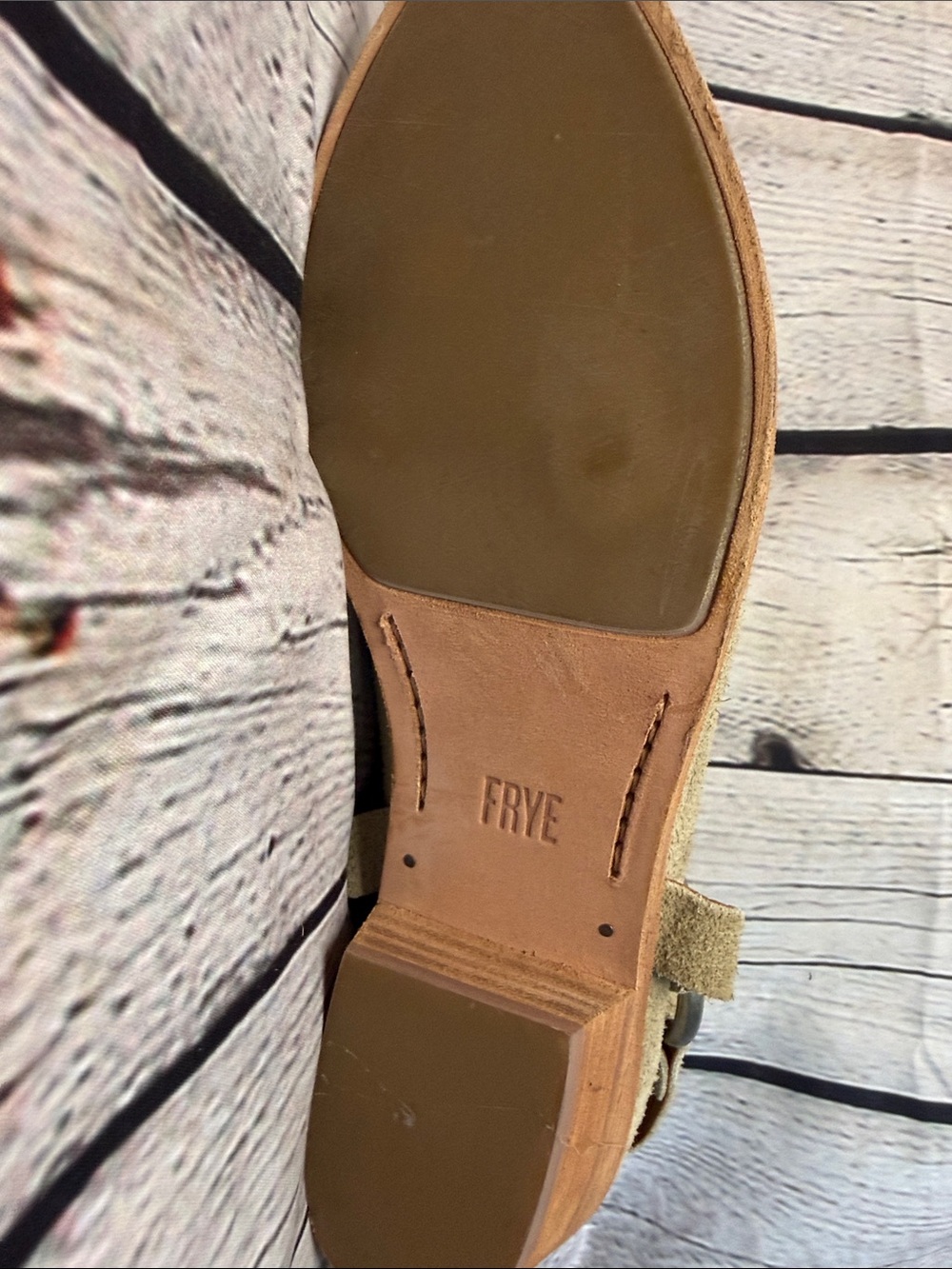 Frye Beige Suede Cutout Ankle Booties with Ring Detail - Picture 3 of 11